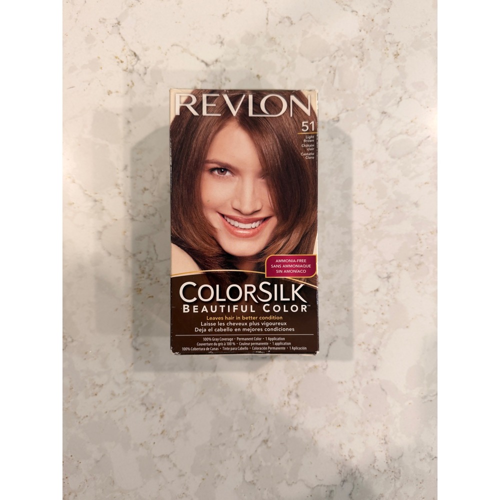 Revlon ColorSilk 51 Light Brown Permanent Hair Color Ammonia-Free Discontinued